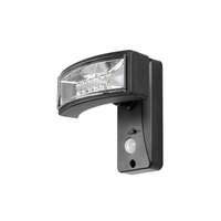 LED solární zahradní lampa nástěnná lampa VALPOVO 2.4W 4000K IP44 pohyblivá se senzorem pohybu černá RABALUX