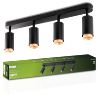 Reflektorové stropní svítidlo 4x GU10 ELIGIS Black LUMILED