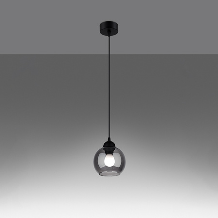 Stropní závěsné svítidlo ALINO 1 E27 černé Moderní SOLLUX