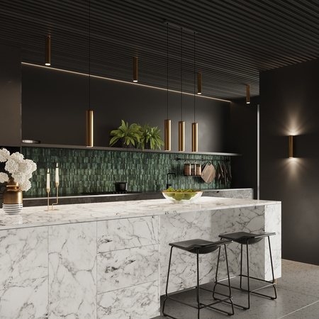 Stropní svítidlo pro povrchovou montáž LAGOS 30 Spot Tuba GU10 Gold Modern SOLLUX