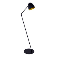 SOHO BLACK Černo-zlatá stojací lampa Loft 150 cm E27 5037 TK Lighting
