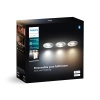 3x zapuštěné svítidlo LED Hermetic IP44 Koupelnové zapuštěné svítidlo 4,2W 400lm IP44 White Ambiance TW Chrome Smart SMART Zigbee Bluetooth Adore Philips HUE