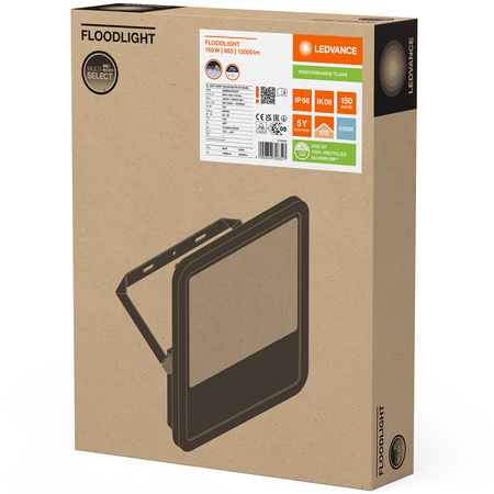 LED reflektor 100W 15000lm 6500K IP66 černý LEDVANCE reflektor