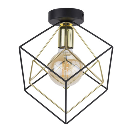 ALAMBRE Drátěné stropní svítidlo černé a zlaté geometrické E27 2702 TK Lighting