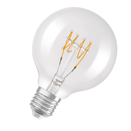 Dekorativní LED žárovka G80 Sphere E27 4,8W = 40W 470lm 2700K teplá bílá 320° Filament Dimmable Vintage 1906 Osram