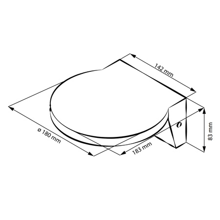 Venkovní nástěnné svítidlo LED fasádní svítidlo IP54 4000K Round Black