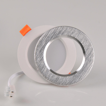 Podhledové svítidlo ZOE LED 4.8W 4000K ZOE Round Mesh white + Brushed silver ring