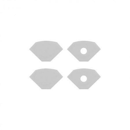 Hliníkový rohový LED profil pro povrchovou montáž bílý 2m se stínítkem z mléčného skla pro LED pásky + krytky Ecolight řady R