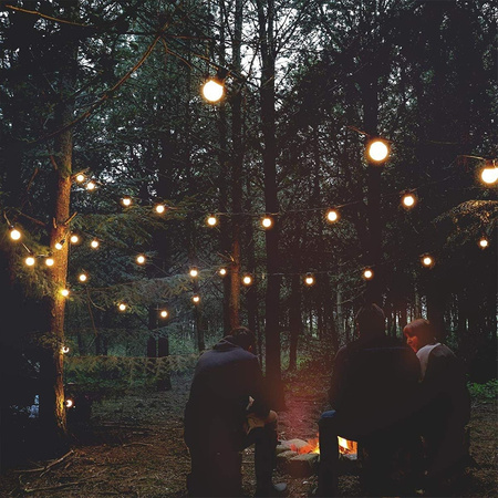 Venkovní zahradní girlanda světelný řetěz 10m 10xE27 LED 1.3W Kobi