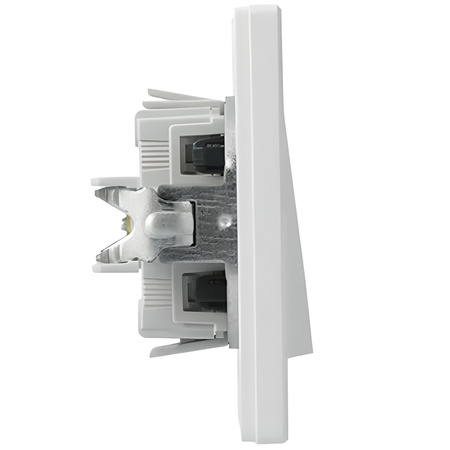 Roletový spínač s rámečkem. dvojitý Asfora. bílý