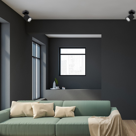 Stropní nástěnné svítidlo GU10 QUANTUS Reflektor černý