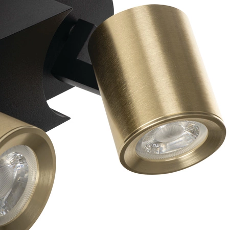 Nástěnné svítidlo Stropní svítidlo Nastavitelné LED GU10 Round Black Gold Laurin Kanlux