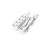 Prodlužovací kabel Zástrčka 4 x uzemněná zásuvka Napájecí pásek 3m Bílá Linea Kobi