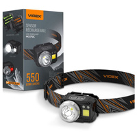 Dobíjecí čelovka LED 5W 5000lm 7 režimů Senzor pohybu USB-C Vodotěsný IP65 Videx