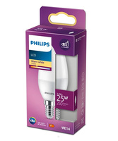 LED žárovka na svíčku E14 B35 2.8W = 25W 250lm 2700K Teplá bílá matná PHILIPS