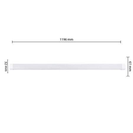 Lineární svítidlo LED 36W 3820lm 6500K studená 120° bílá plochá Masterled