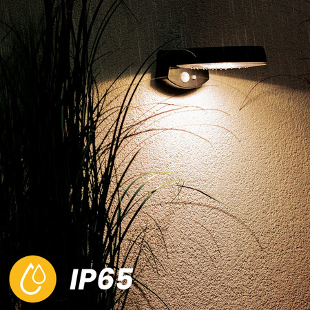 Zahradní nástěnné svítidlo Elevation LED solární svítidlo s pohybovým a soumrakovým senzorem 4000K IP65