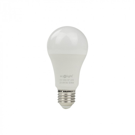 LED žárovka A60 E27 15W 1350lm 6500K studená bílá Ecolight