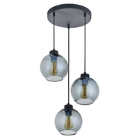 CUBUS GRAPHITE Závěsné stropní svítidlo černý grafit Lustr moderní 3xE27 2832 TK Lighting