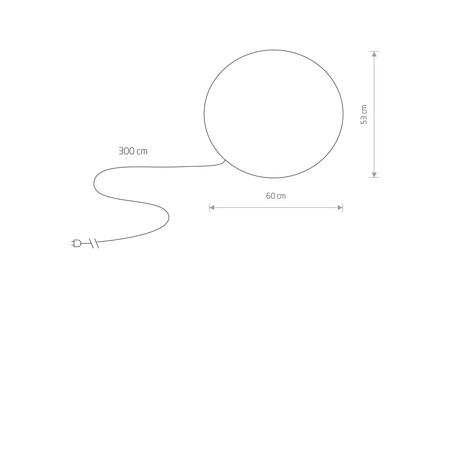 Venkovní zahradní lampa CUMULUS L 6978 E27 IP44 60 cm koule Bílá Moderní Nowodvorski