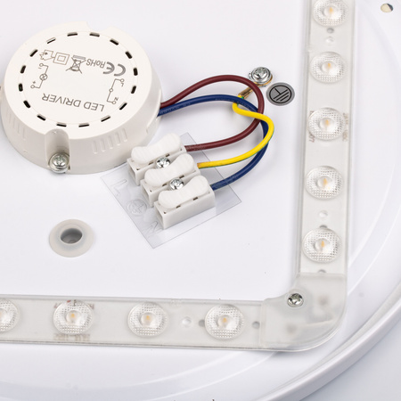 Plafond LED povrchové stropní svítidlo WOODY 18W 4000K Round IP44 27cm LUMILED