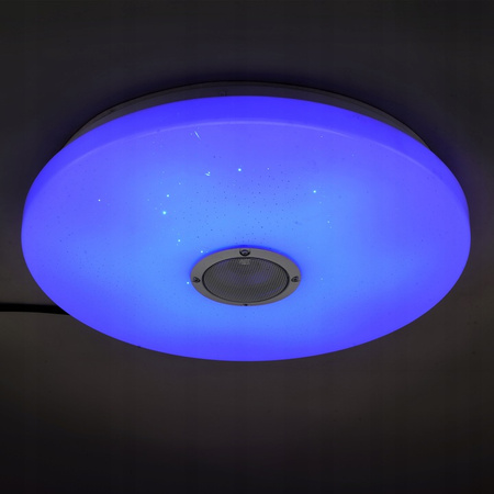 PLAFON LED 49cm kulatá stropní lampa RGBW 3000K-6500K + dálkové ovládání BLUETOOTH reproduktor