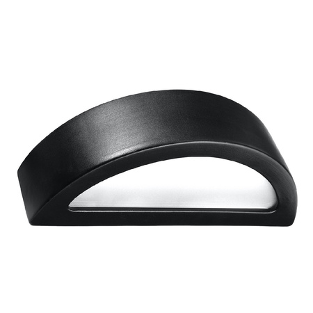 LED nástěnné svítidlo ATENA E27 Nástěnné svítidlo Semi-circular Ceramic Black SOLLUX