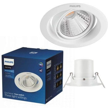 Zapuštěná montáž LED pod omítku 7W 450lm 4000K SceneSwitch White Pomeron Philips