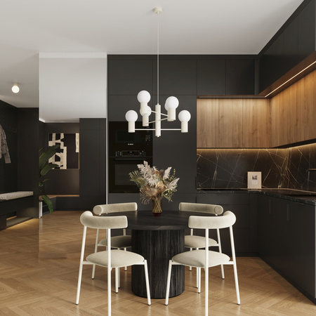 Lustr Závěsné svítidlo 6x G9 Hliníková béžová svatozář French Sky SL.1831 Sollux