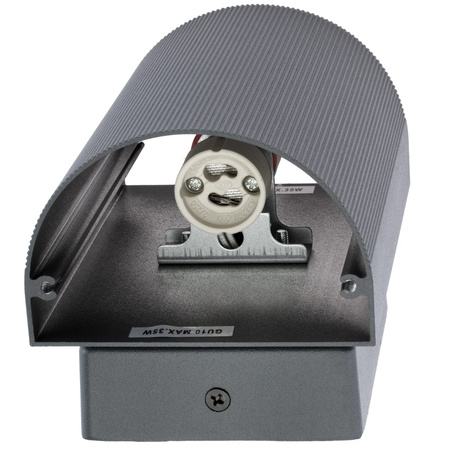 Fasádní nástěnné svítidlo dvojité HANA Round LED 2x GU10 Hliník černá IP54