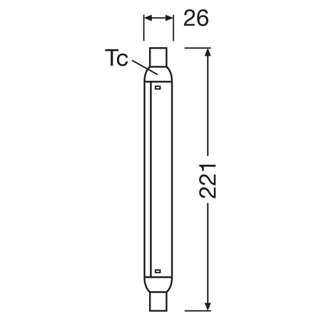 LED trubicová žárovka S15s 4W = 32W 350lm 2700K Warm 140° LINE Osram
