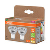 2x LED PAR16 Reflektor GU10 2W = 50W 360lm 2700K Teplá 36° 180lm/W ENERGETICKÁ ÚSPORNOST Osram