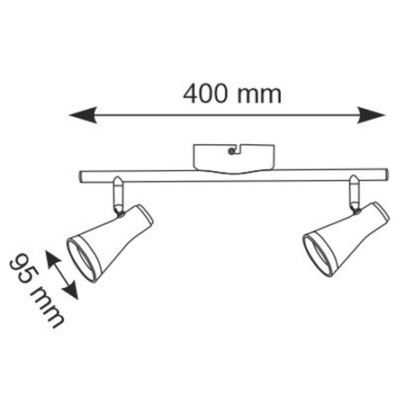Nastavitelné stropní/nástěnné svítidlo 8.4W LED BERG 2 bílé 3000K GOLDLUX (Polux)