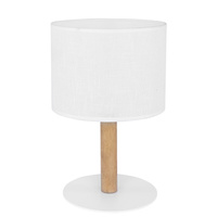 Stolní noční lampa DEVA bílá dřevěná moderní E27 5217 TK Lighting