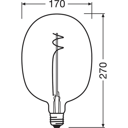E27 BALLON LED dekorativní žárovka 4.8W = 30W 400lm 2700K Teplá bílá 320° vlákno stmívatelné OSRAM Vintage 1906