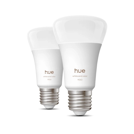 2x LED žárovka E27 A60 8,1W = 75W 1100lm 1800-20000K CCT + RGB SMART Smart Bluetooth ZigBee White and Color Ambiance Philips HUE