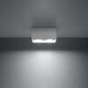 Svítidlo pro povrchovou montáž QUAD MAXI 2xGU10 Obdélníkové minimalistické bílé SOLLUX