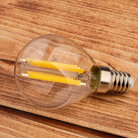 Žárovka LED E14, P45 7W = 60W 806lm 4000K Neutrální bílá 360° Filament LUMILED