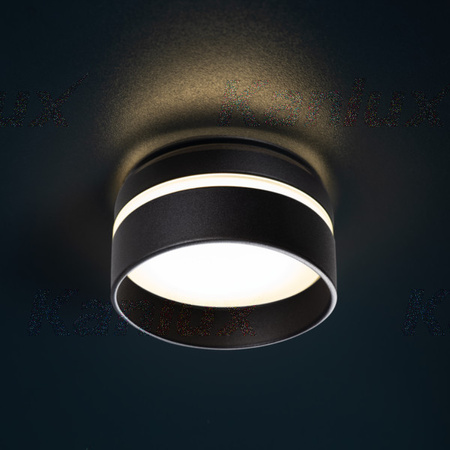 LED GU5.3 GU10 Kruhové černé halogenové stropní bodové svítidlo Govik Kanlux pro zápustnou montáž