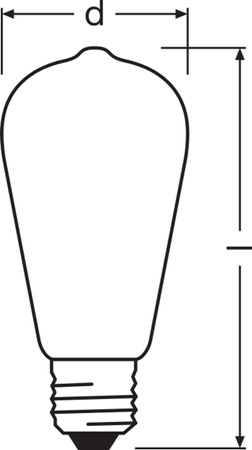 LED žárovka ST64 E27 4W = 40W 470lm 2700K Warm 300° Retrofit Filament CLASSIC Osram