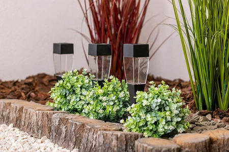 LED solární zahradní lampa 5500-6000K IP44 soumrakový senzor