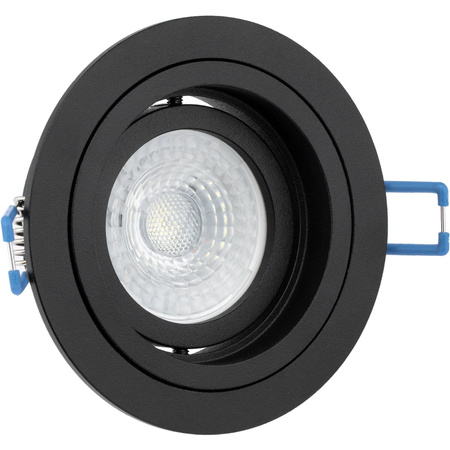 Halogenová Podhledové svítidlo GU10, MR16 Nastavitelná Kulatá Černá CASSIO LUMILED