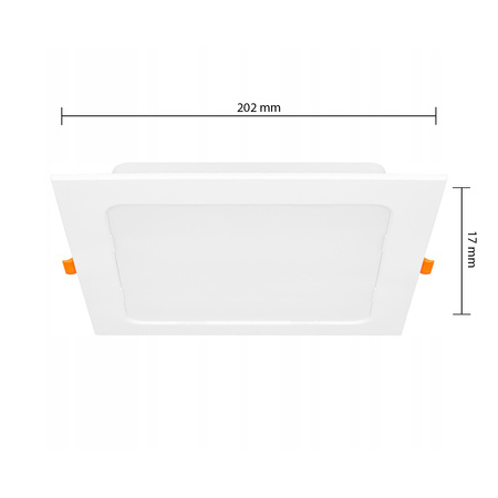 LED panelové stropní svítidlo 18W 1440lm 4000K Neutral Recessed Square White Proma Masterled