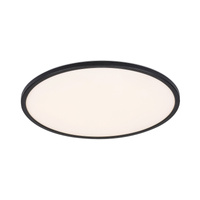 Plafond LED stropní světlo 18W 1400lm 3000K stmívatelné časovačem černé moderní Ezio 71156 Rabalux