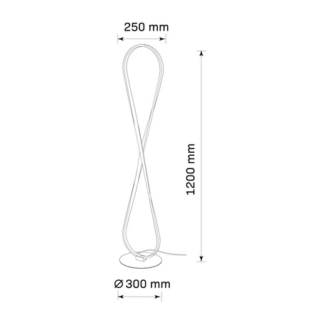 LED stojací lampa 32W 3800lm 4000K neutrální černá INFINITO Sanico Goldlux