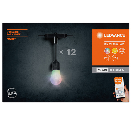 Venkovní strunové světlo Garden Garland 4.5W SMART+ String Light RGB + W LEDVANCE