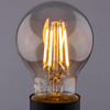 Žárovka LED A60, E27 6W = 50W 660lm 2200K Teplá bílá 360° Filament Smokey LUMILED
