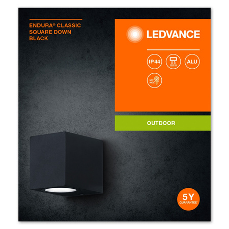 Nástěnné svítidlo ENDURA Classic Square Down Black LEDVANCE