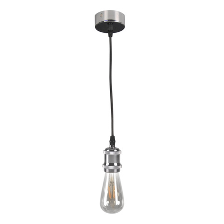 Závěsná LAMPA závěs s držákem lampy IL MIO NOLA E27 chrom 100cm černý kabel