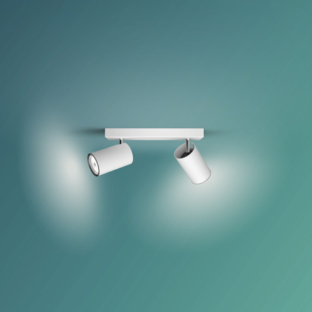 KOSIPO stropní svítidlo Reflektor 2x GU10 bílý Pohyblivý PHILIPS